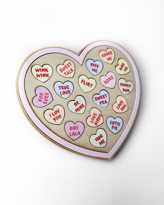 Layered Heart with Sweethearts Magnet Valentine's Day (1)