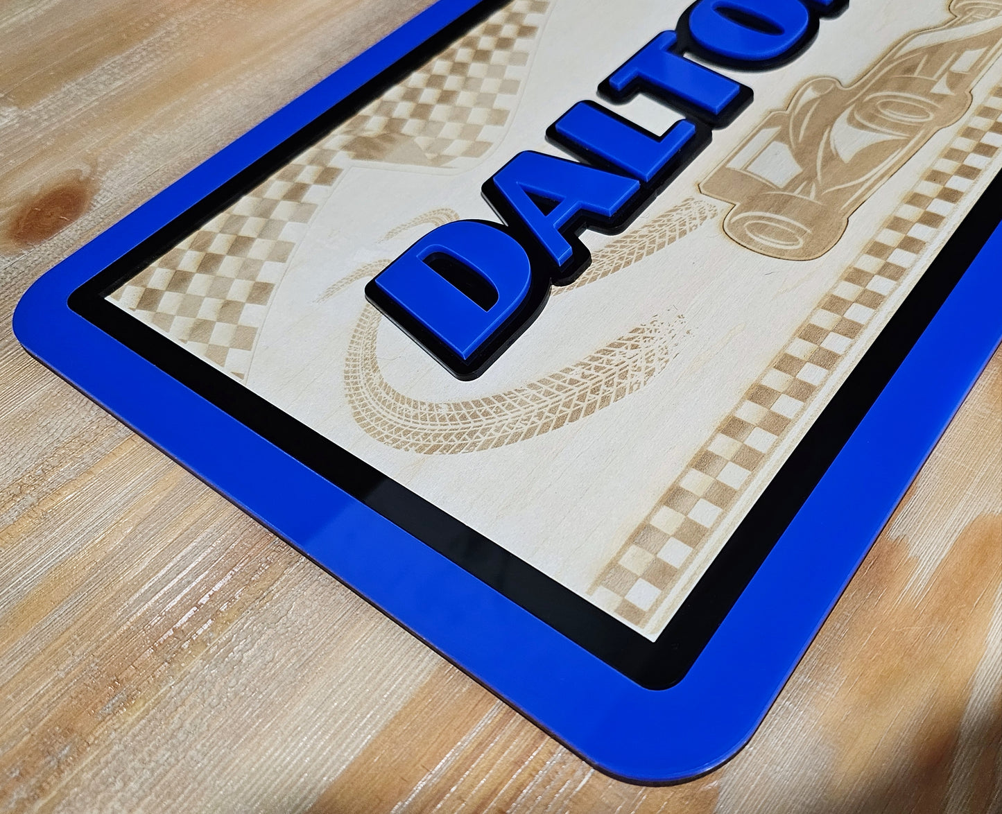 Racecar Custom Name Wall Sign