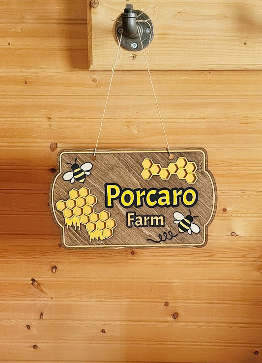 Bee Hive Personalized Sign