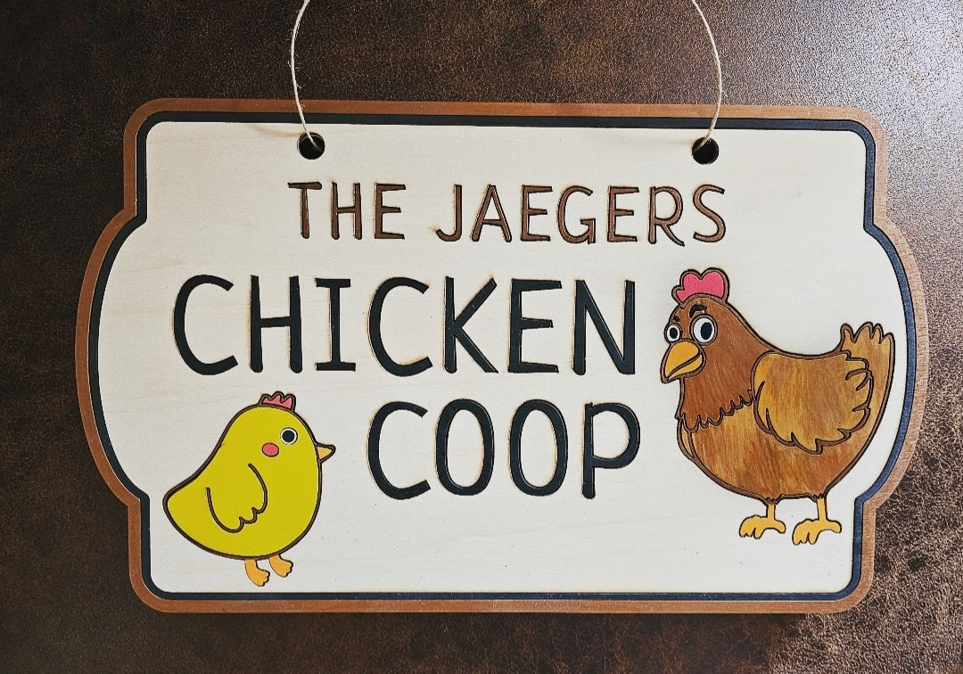 Chicken Coop Personalized Sign