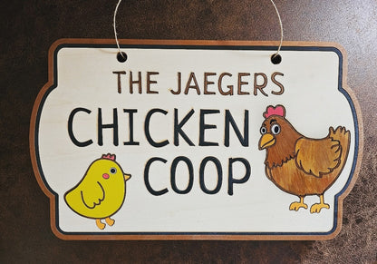 Chicken Coop Personalized Sign