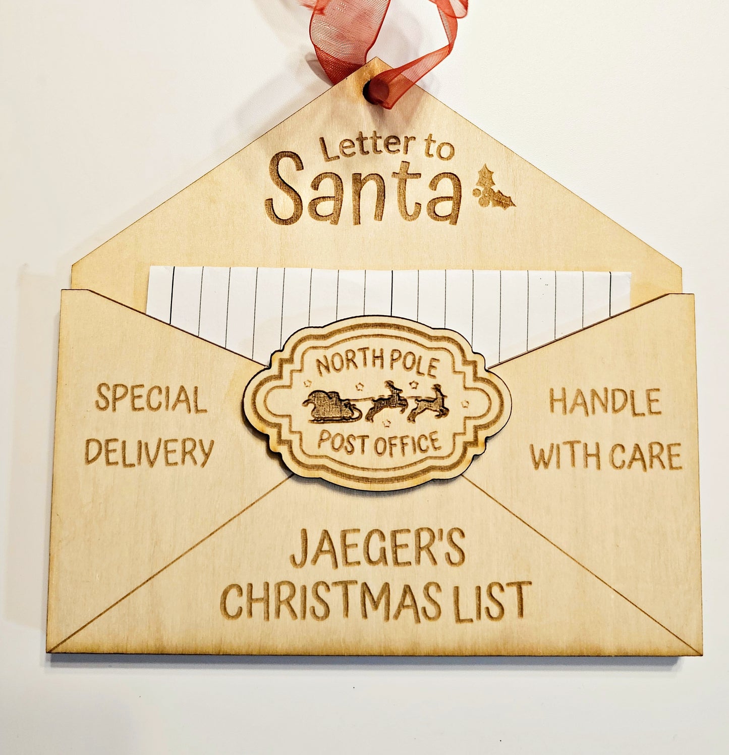 Letter to Santa Envelope Ornament