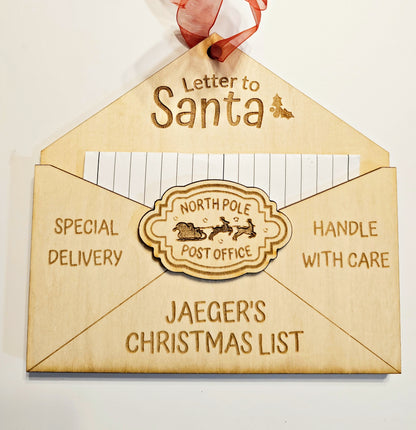 Letter to Santa Envelope Ornament