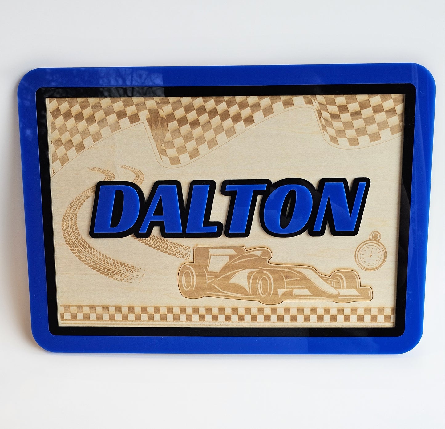 Racecar Custom Name Wall Sign