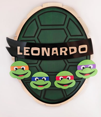 Ninja Turtles Custom Name Wall Art