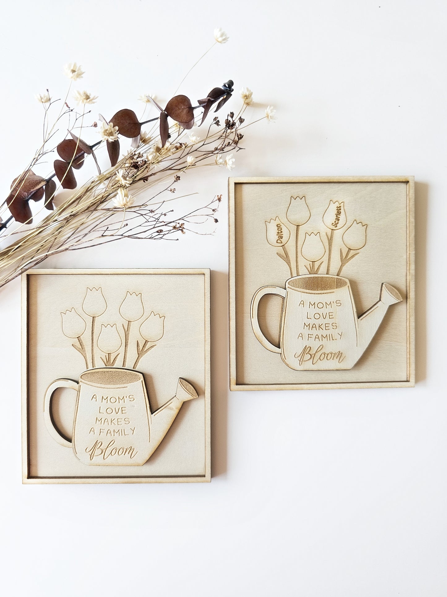 Watering Can Wood Magnet