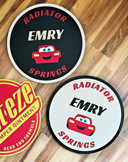 XL Radiator Springs Custom Name Wall Sign Disney Pixar