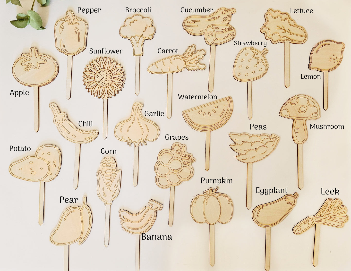 Wooden Garden Picks (Small & Large)