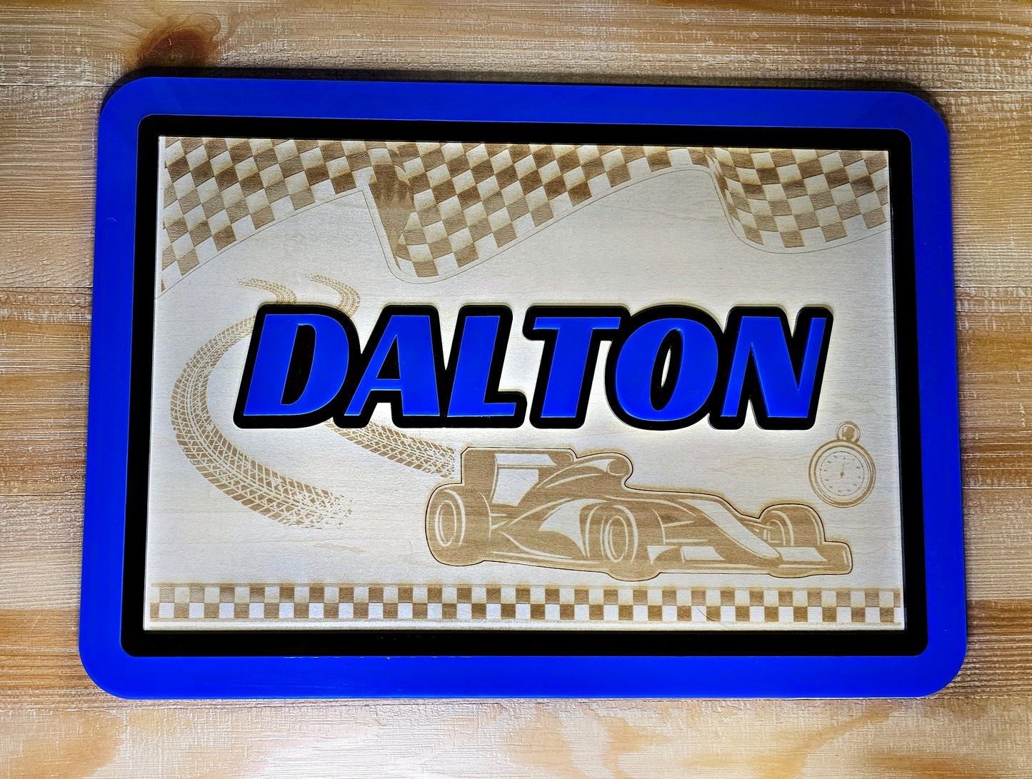 Racecar Custom Name Wall Sign