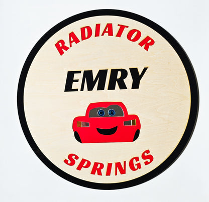 XL Radiator Springs Custom Name Wall Sign Disney Pixar