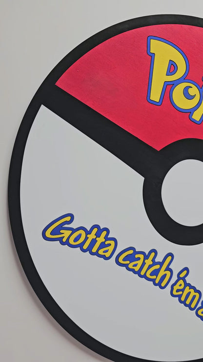 XL Pokemon Ball Gotta Catch Em All Wall Art
