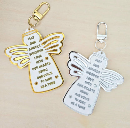 Angels Whisper Keychain Gold/Silver *Special Price*