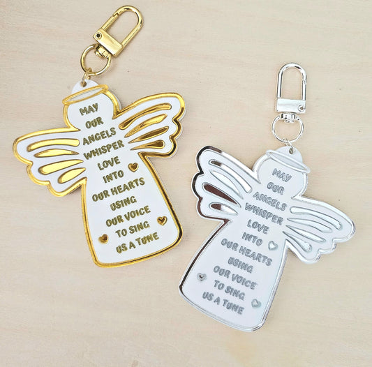 Angels Whisper Keychain Gold/Silver *Special Price*