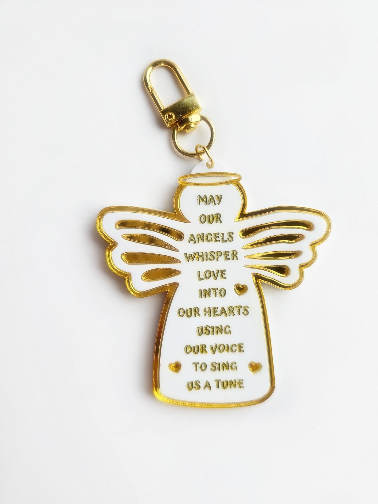 Angels Whisper Keychain Gold/Silver *Special Price*