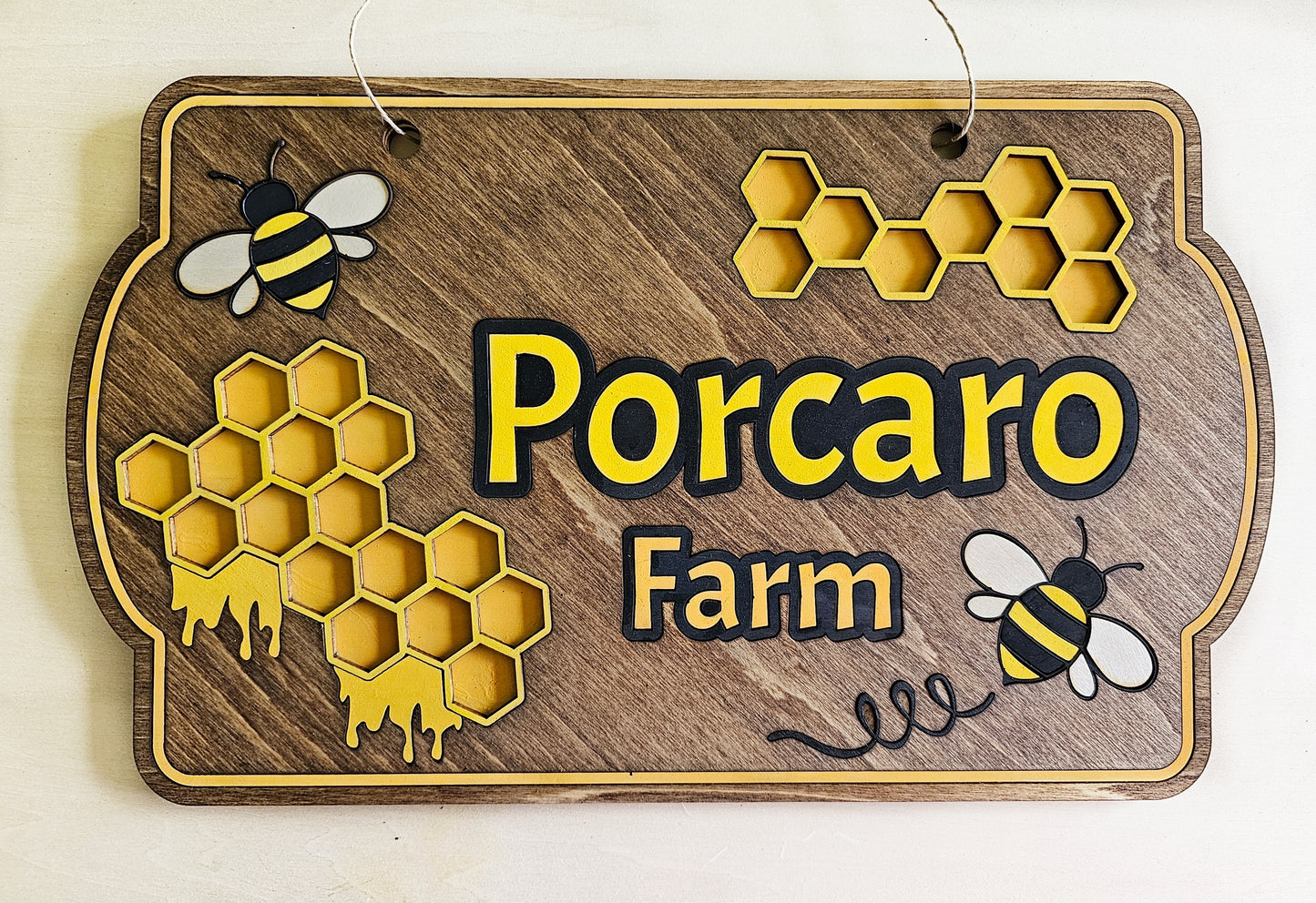 Bee Hive Personalized Sign