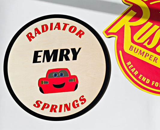 XL Radiator Springs Custom Name Wall Sign Disney Pixar